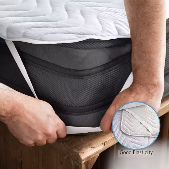 Protecteur de matelas matelassé en microfibre, 100% hypoallergénique, résistant aux acariens et aux punaises de lit, imperméable, pour hôtel