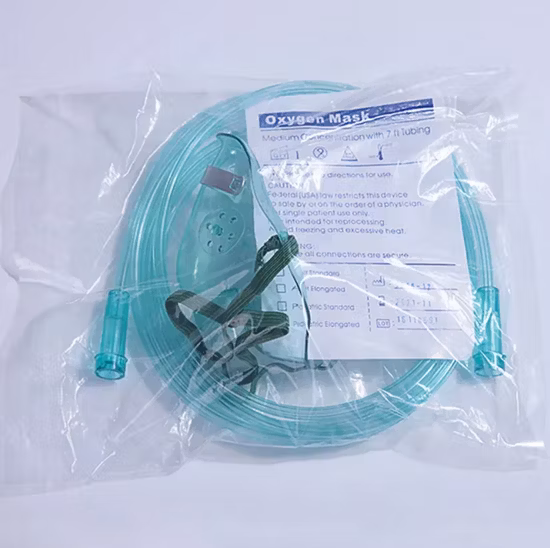 Masque respiratoire complet pour le sommeil médical à usage unique nébuliseur médical masque à oxygène transparent en PVC