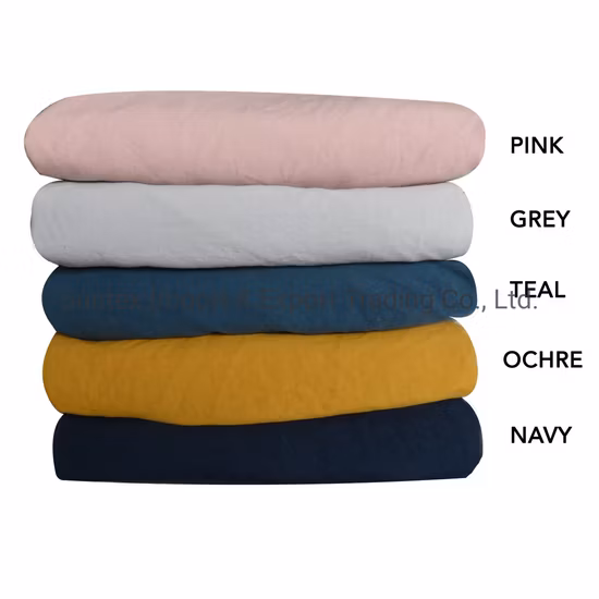 Suntex – couvre-lit en microfibre de couleur unie, prélavé, protège-matelas, drap-housse